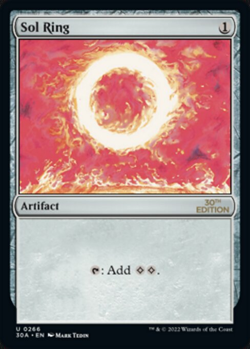 Sol Ring — 30th Anniversary Edition #266, art by Mark Tedin