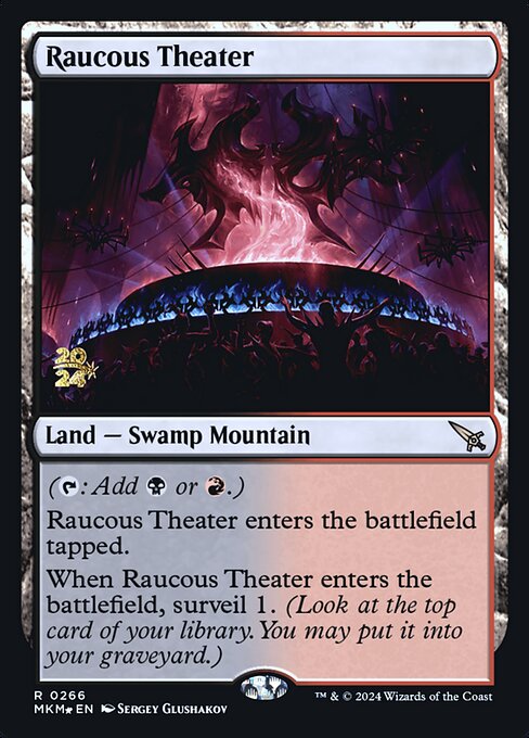 Raucous Theater — Murders at Karlov Manor Promos #266s, art by Sergey Glushakov
