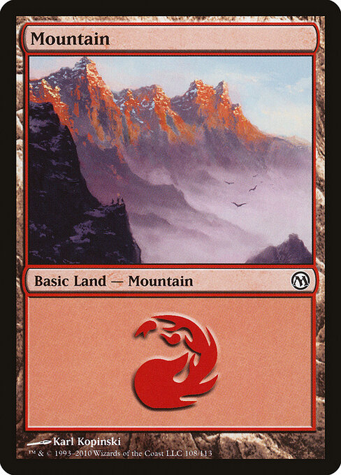 Mountain — Duels of the Planeswalkers #108, art by Karl Kopinski