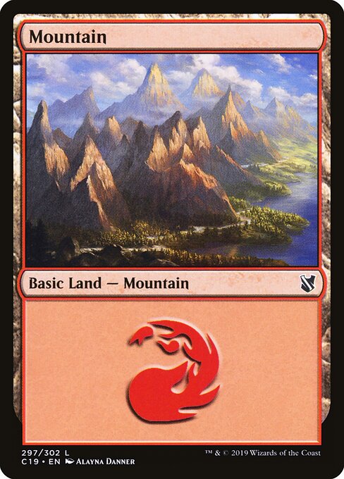 Mountain — Commander 2019 #297, art by Alayna Danner
