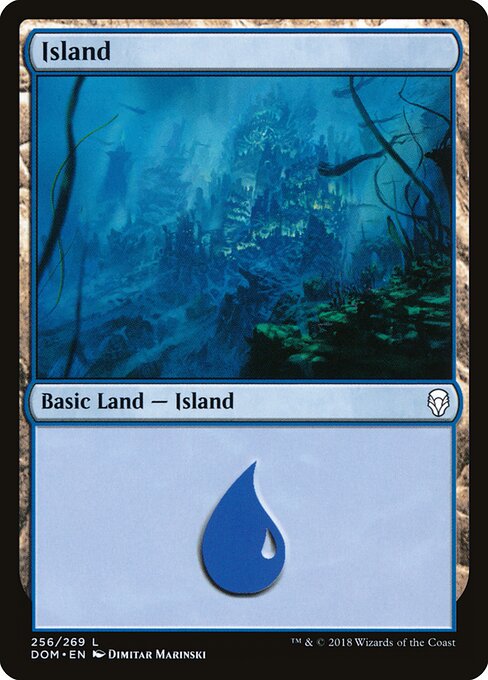 Island — Dominaria #256, art by Dimitar Marinski