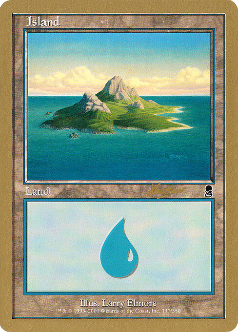 Island — World Championship Decks 2002 #shh337, art by Larry Elmore