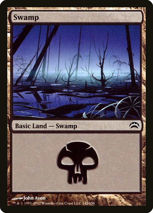 Swamp — Planechase 2012 #142, art by John Avon