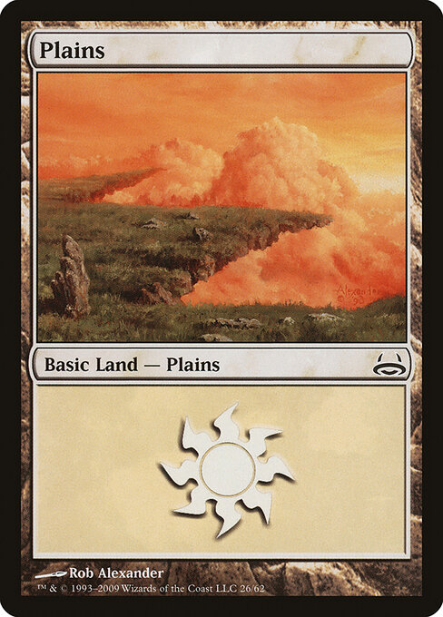 Plains — Duel Decks: Divine vs. Demonic #26, art by Rob Alexander