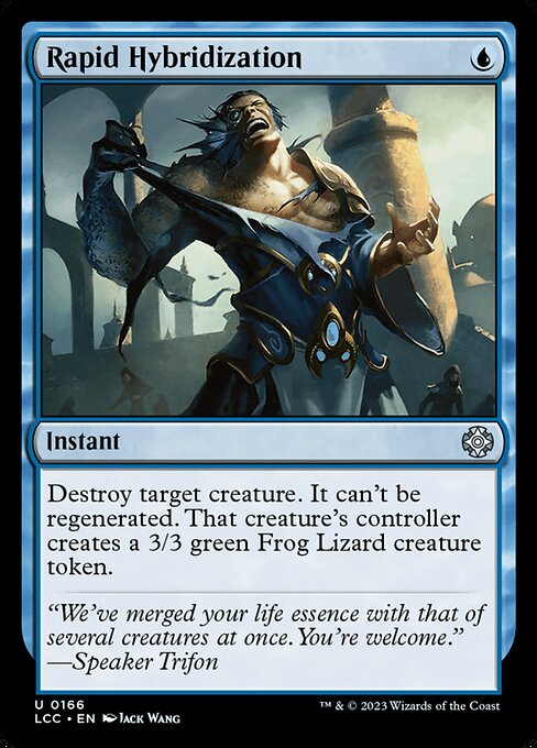 Rapid Hybridization — The Lost Caverns of Ixalan Commander #166, art by Jack Wang