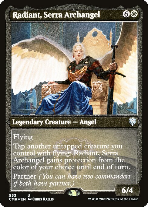 Radiant, Serra Archangel — Commander Legends #553, art by Chris Rallis