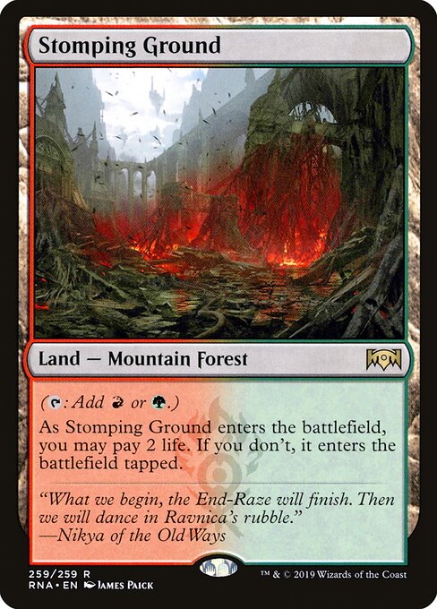 Stomping Ground — Ravnica Allegiance #259, art by James Paick