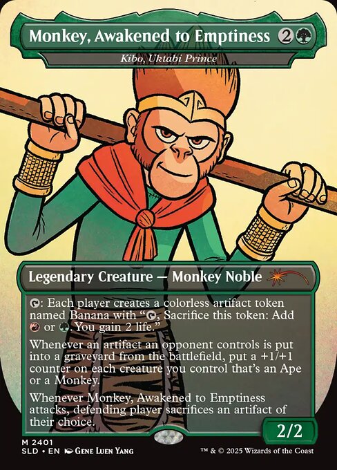 Kibo, Uktabi Prince — Monkey, Awakened to Emptiness — Secret Lair Drop #2401, art by Gene Luen Yang