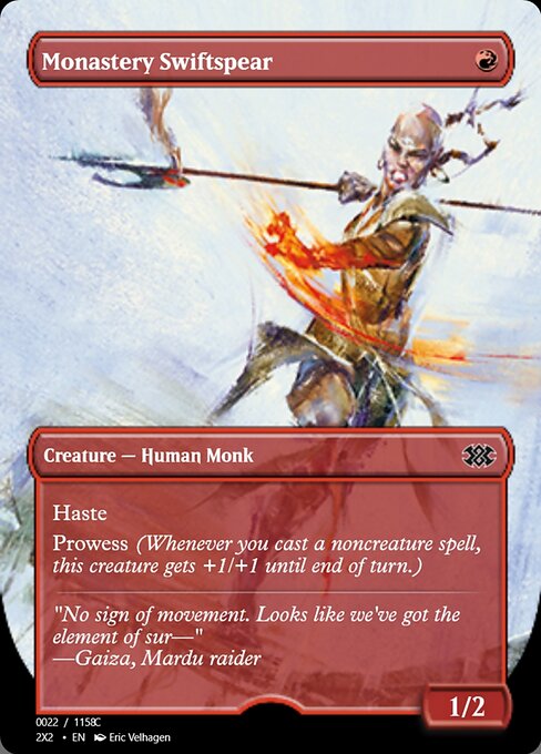 Monastery Swiftspear — Magic Online Promos #102257, art by Eric Velhagen