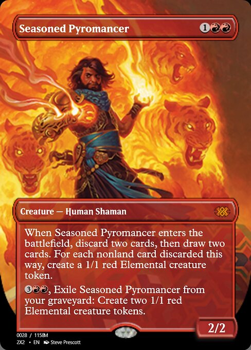 Seasoned Pyromancer — Magic Online Promos #102269, art by Steve Prescott