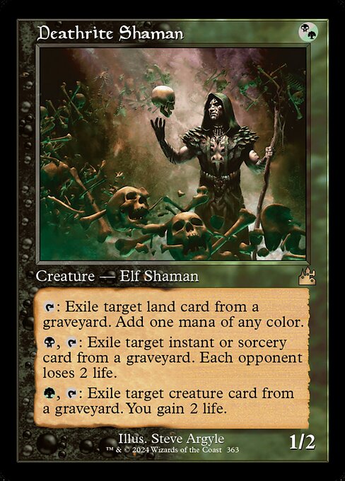 Deathrite Shaman — Ravnica Remastered #363, art by Steve Argyle