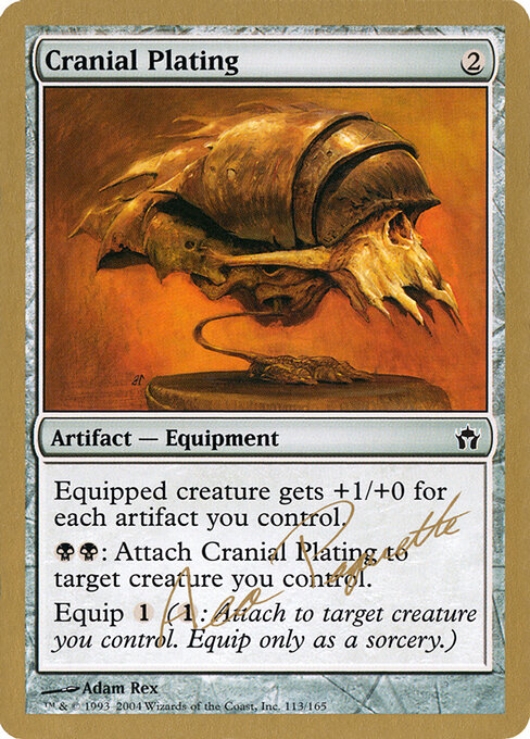 Cranial Plating — World Championship Decks 2004 #ap113, art by Adam Rex