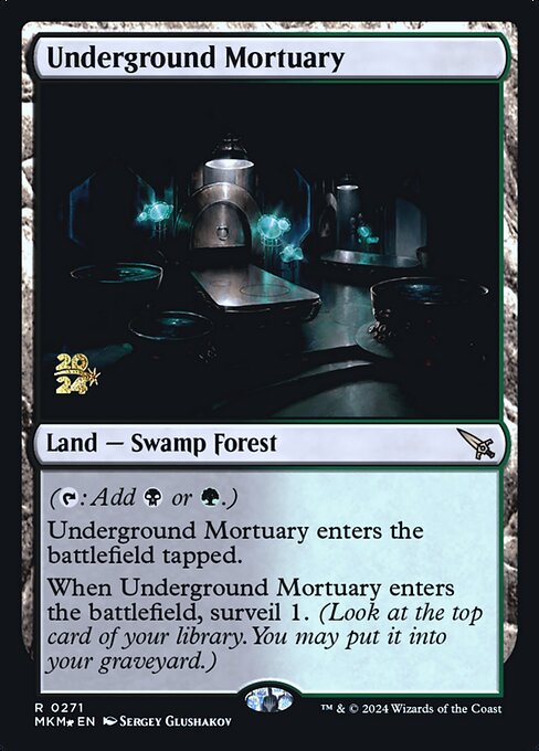 Underground Mortuary — Murders at Karlov Manor Promos #271s, art by Sergey Glushakov