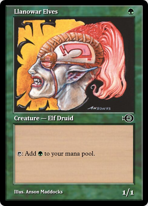 Llanowar Elves — Magic Online Promos #35934, art by Anson Maddocks