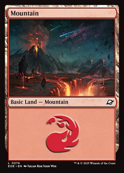 Mountain — Edge of Eternities #274, art by Julian Kok Joon Wen