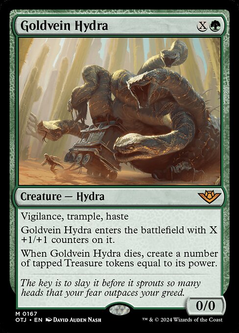Goldvein Hydra — Outlaws of Thunder Junction #167, art by David Auden Nash