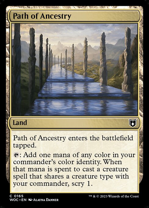 Path of Ancestry — Wilds of Eldraine Commander #165, art by Alayna Danner