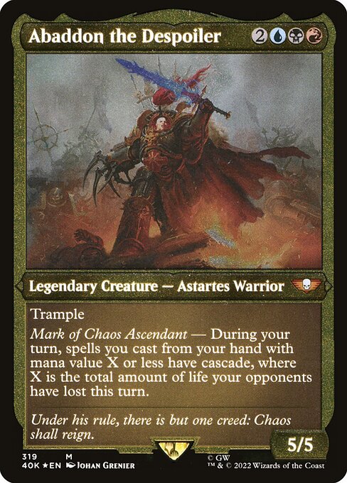Abaddon the Despoiler — Warhammer 40,000 Commander #319, art by Johan Grenier