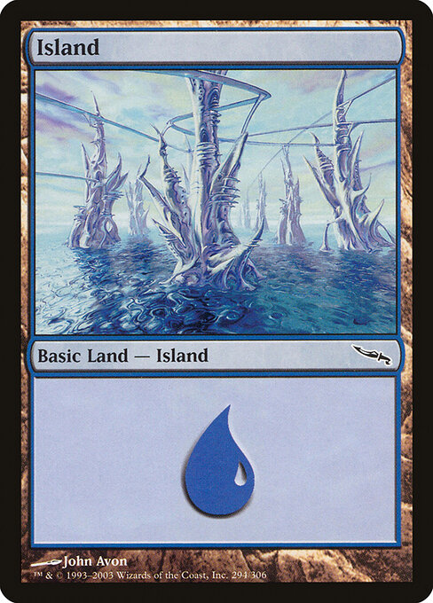 Island — Mirrodin #294, art by John Avon
