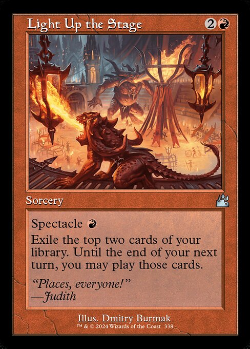 Light Up the Stage — Ravnica Remastered #338, art by Dmitry Burmak