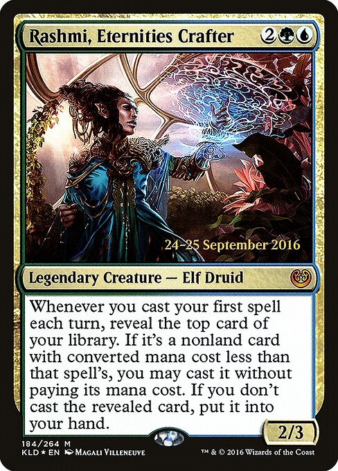 Rashmi, Eternities Crafter — Kaladesh Promos #184s, art by Magali Villeneuve
