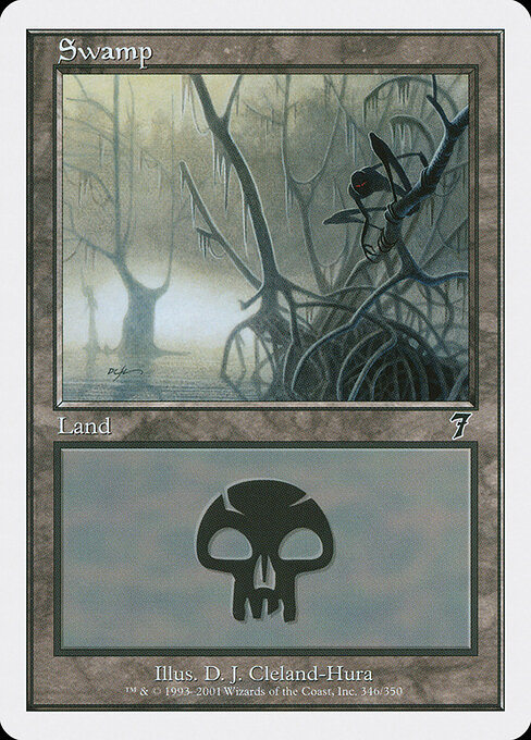 Swamp — Seventh Edition #346, art by D. J. Cleland-Hura