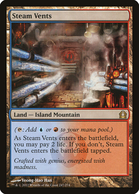 Steam Vents — Return to Ravnica #247, art by Yeong-Hao Han