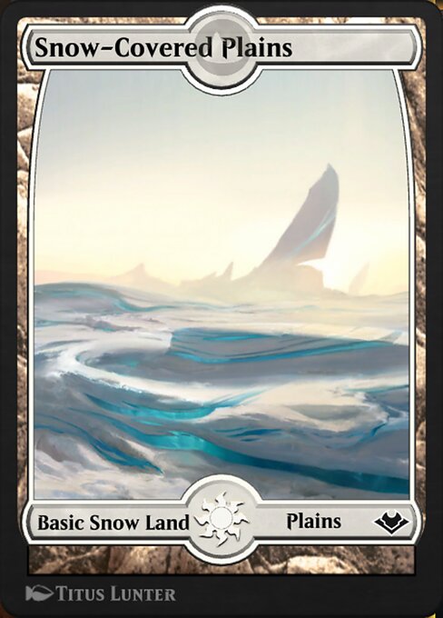 Snow-Covered Plains — MTG Arena Promos #257, art by Titus Lunter
