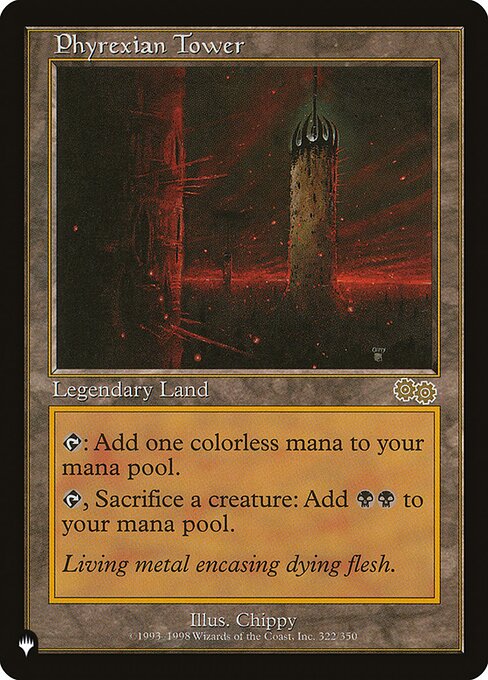 Phyrexian Tower — The List #USG-322, art by Chippy