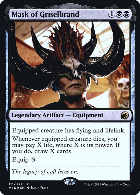 Mask of Griselbrand — Innistrad: Midnight Hunt Promos #111s, art by Jason Felix