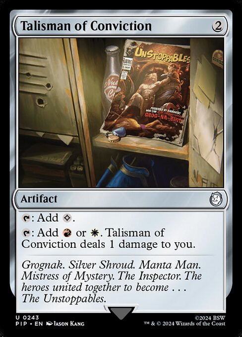 Talisman of Conviction — Fallout #243, art by Jason Kang