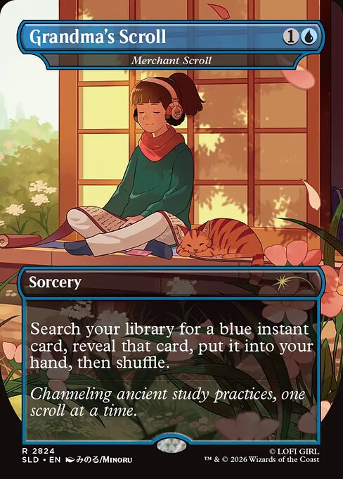 Merchant Scroll — Grandma's Scroll — Secret Lair Drop #2824, art by Minoru