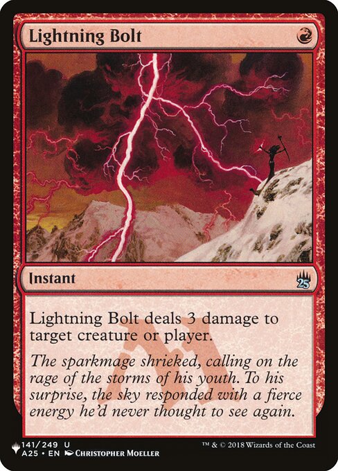 Lightning Bolt — The List #A25-141, art by Christopher Moeller