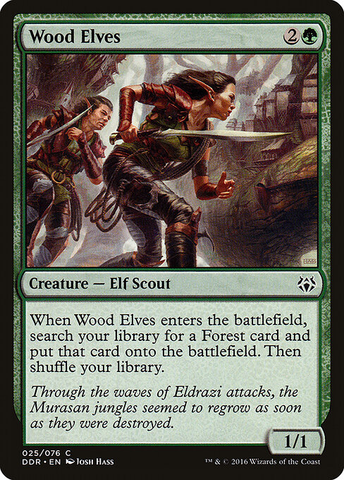 Wood Elves — Duel Decks: Nissa vs. Ob Nixilis #25, art by Josh Hass