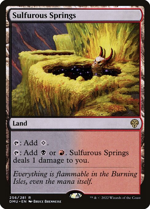 Sulfurous Springs — Dominaria United #256, art by Bruce Brenneise