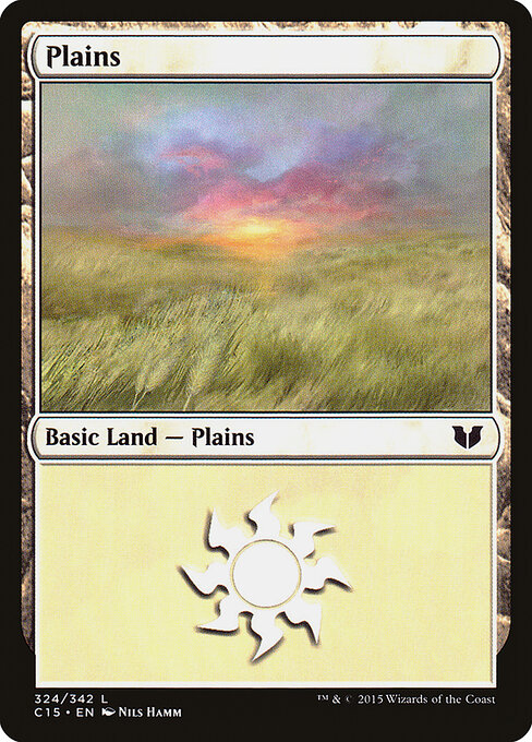 Plains — Commander 2015 #324, art by Nils Hamm