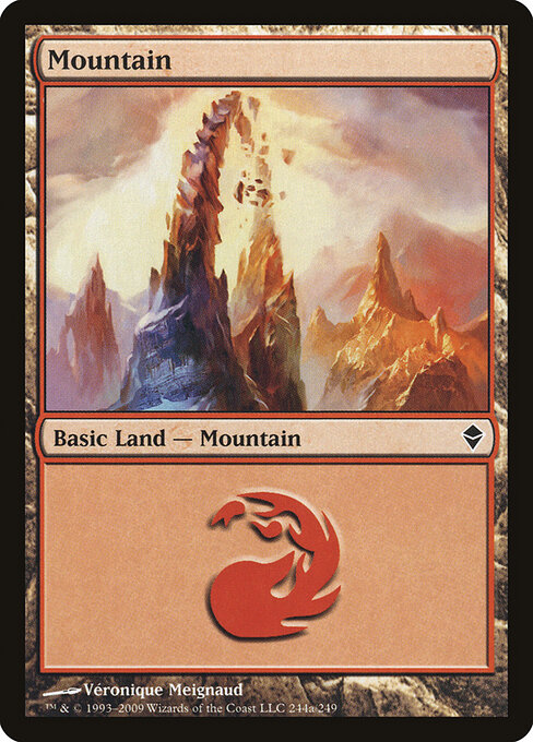 Mountain — Zendikar #244a, art by Véronique Meignaud