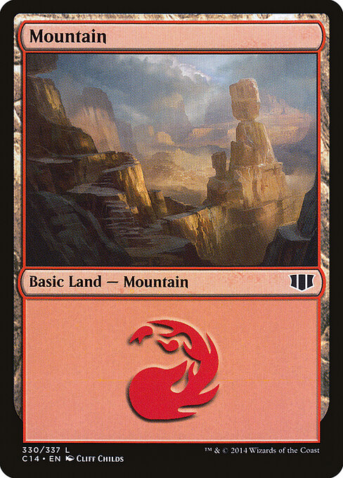 Mountain — Commander 2014 #330, art by Cliff Childs