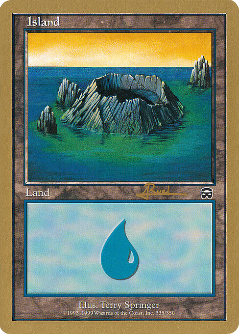 Island — World Championship Decks 2001 #ar335b, art by Terry Springer