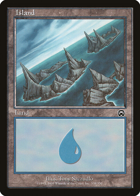 Island — Mercadian Masques #338, art by Tony Szczudlo