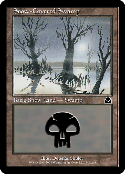Snow-Covered Swamp — Masters Edition II #243, art by Douglas Shuler