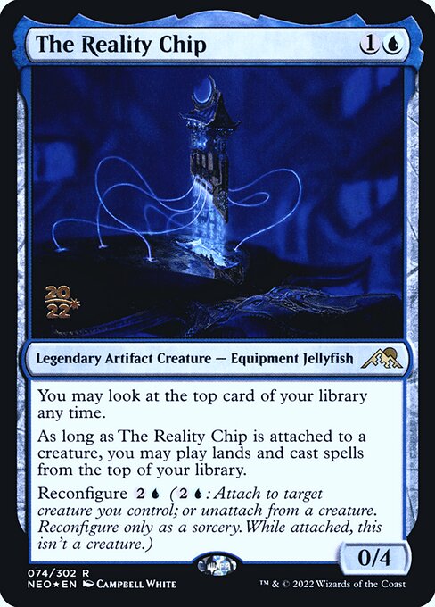 The Reality Chip — Kamigawa: Neon Dynasty Promos #74s, art by Campbell White