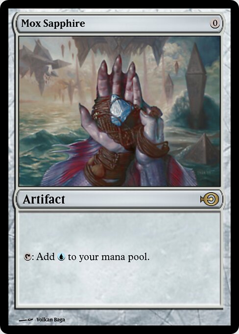 Mox Sapphire — Magic Online Promos #46902, art by Volkan Baǵa