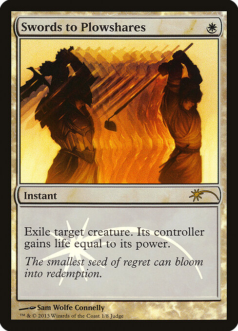 Swords to Plowshares — Judge Gift Cards 2013 #1, art by Sam Wolfe Connelly