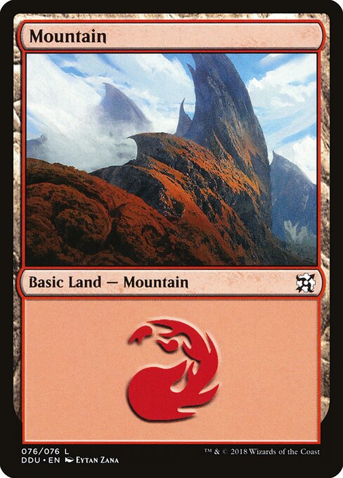 Mountain — Duel Decks: Elves vs. Inventors #76, art by Eytan Zana