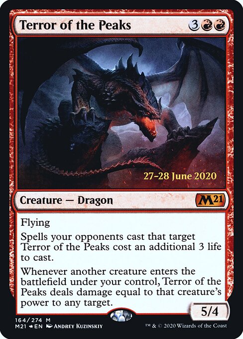 Terror of the Peaks — Core Set 2021 Promos #164s, art by Andrey Kuzinskiy