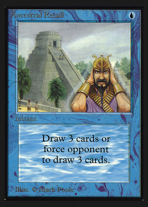 Ancestral Recall — Intl. Collectors' Edition #48, art by Mark Poole