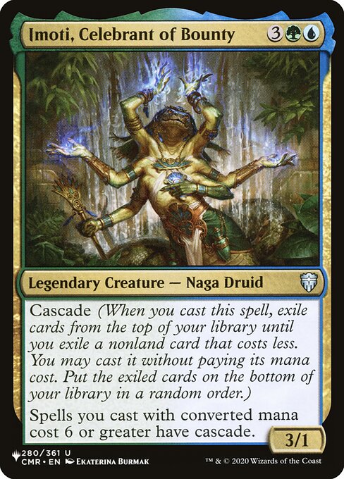 Imoti, Celebrant of Bounty