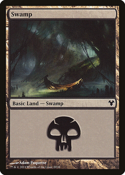 Swamp — Modern Event Deck 2014 #20, art by Adam Paquette