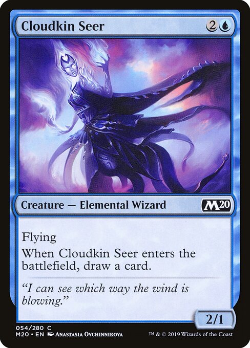 Cloudkin Seer — Core Set 2020 #54, art by Anastasia Ovchinnikova